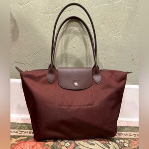 LONGCHAMP Le Pliage Neo Medium Tote in Brown, EUC